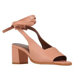 Alohas Leather Square Toe Sandal.Heel In Antique Rose Size Women's EU 40